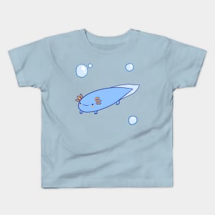 Cute blue axolotl Kids T-Shirt